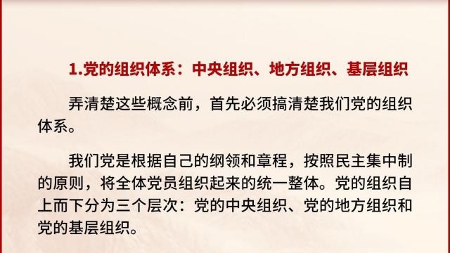 黨支部、黨小組、黨委、黨工委、黨組……這些概念你都清楚嗎